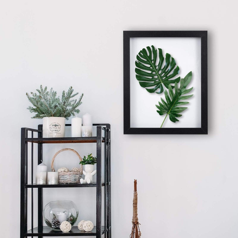 Muzilife إطار ظل من موزيلايف 8x10 خشبي 3D مع غطاء زجاجي، صندوق عرض مع قاعدة لتعليق الصور على الحائط أو عرضها بشكل مستقل، أسود - Image 5
